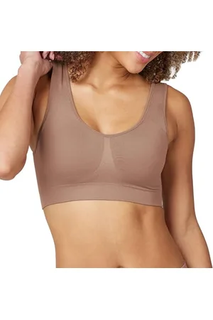 Spanx Breast of Both Worlds Dwustronny komfortowy biustonosz, Kawa z mlekiem/kasztanowy brąz, L