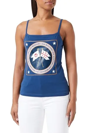 Moschino Damski, dopasowany tank top, , rozmiar 42, , 42