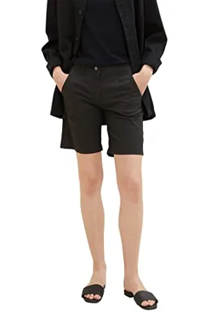 TOM TAILOR Damskie spodenki 1036867 bermudy, 14482-Deep Black, 32, , 32
