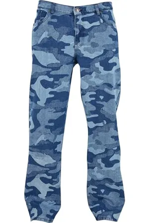 Urban classics Męskie spodnie z nadrukiem laserowym Camo, , 40