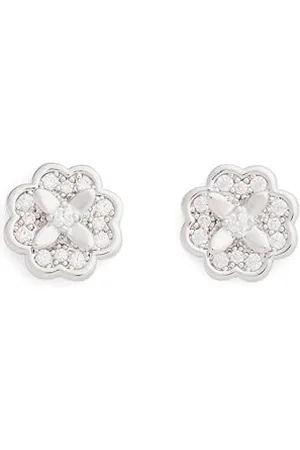 Kate Spade Heritage Bloom Mini Studs, Clear/Silver