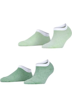 ESPRIT Damskie skarpety do sneakersów, 2 sztuki, oddychające, ekologiczna bawełna, wzmocnione damskie skarpety do sneakersów, trwałe, wytrzymałe, przyjazne dla skóry, w paski, opakowanie 2 pary