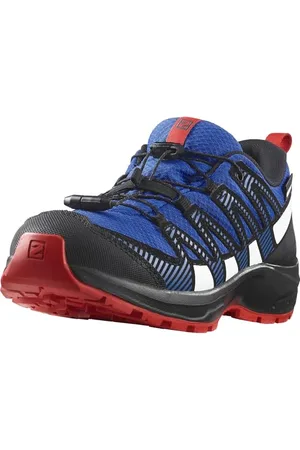 Salomon Dziecięce buty trekkingowe Xa Pro V8 Clima uniseks, Lapis Blue Black Fiery Red, 38 EU