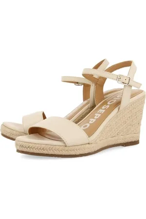 Gioseppo ZHEPE, Sandały na klinie typu Spinki damskie, Off-White, 40 EU, , 40 EU