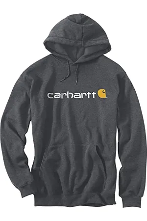 Carhartt Męska, luźna bluza z grafiką z logo średniej wagi, Wrzos węglowy, XS