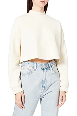 Urban classics Damska bluza z krótkim rękawem i okrągłym dekoltem, , XXL