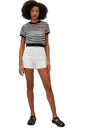 Koton Koszulka damska Crew Neck Short Sleeve Crop, , XL