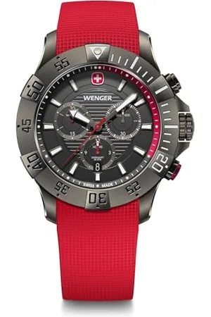 Wenger Seaforce Chrono Analogowy Kwarcowy Zegarek Z Chronografem Średnica 43 mm Szwajcarski Wodoodporny Silikonowy Pasek do 200 m 01.0643.128