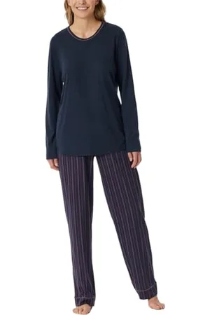 Schiesser Damska piżama zestaw długi bawełna modal - Nightwear, , 50