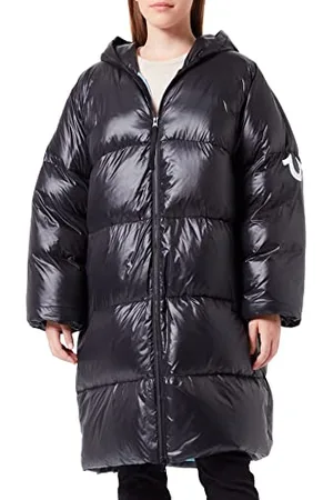 True Religion Damska bluza z kapturem NO DOWN Parka, czarna, standardowa