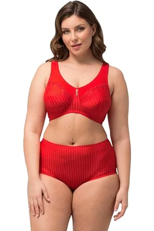 Ulla Popken Damska koszulka w dużych rozmiarach do 64 | bluza z okrągłym dekoltem, długim rękawem i slim fit | 100% bawełna i uniwersalna | 646801, , 120C