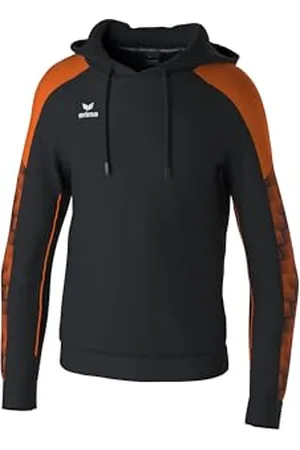 Erima Uniseks Dzieci Bluza z Kapturem EVO STAR (1072410), Czarny, Orange, 152