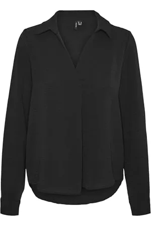 VERO MODA Vmalva L/S Collar Top WVN Ga bluzka z długim rękawem, , XS