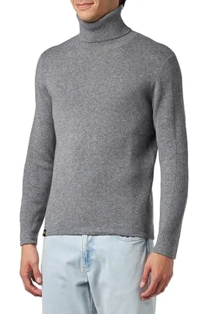 Blauer Knitting Golf Sweter Męski, , 46
