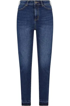 Urban classics Damskie dżinsy skinny z wysokim stanem z otwartymi nogawkami, , 30