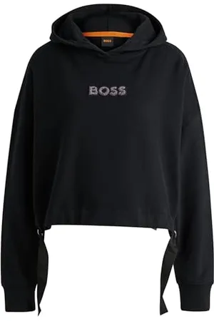 HUGO BOSS Damska bluzka C_Eblousa_stonebadge C_Black1, M, , M
