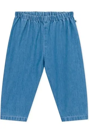 Petit Bateau Niemowlęta chłopcy A08F0 spodnie, niebieskie denim Clair, 6 miesięcy, , 6 miesi?cy