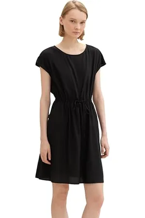 TOM TAILOR Damska sukienka basic wiskoza z kieszeniami, , XS