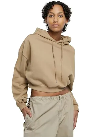 Urban classics Damska bluza z kapturem Cropped Heavy Hoody, , S