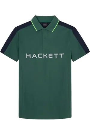 Hackett Męska koszulka polo z mikropaskami, zielona (zielona/szara), 3XL, , 3XL