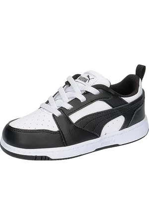 PUMA Rebound V6 Lo AC Inf, Sneaker Unisex-Dla dzieci i młodzieży, Biały czarny, 24 EU