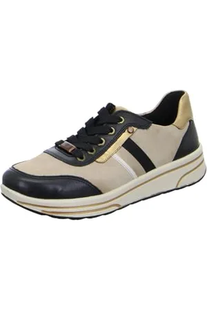 ARA Damskie buty typu sneaker Sapporo, czarne, piaskowe, whisky, 36 EU, , 36 EU Weit