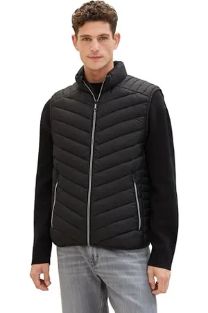 TOM TAILOR Męska kamizelka 1038902, 29999-Black, XL, , XL