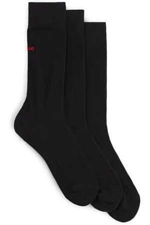 HUGO BOSS Męskie 3P RS UNI CC Trzypak skarpet o regularnej długości z logo, , 43-45 EU