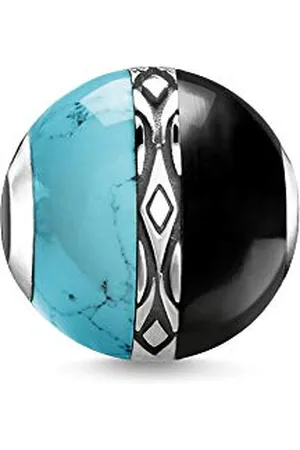 Thomas Sabo Damski koralik ze srebra wysokiej próby 925, czerniony e srebro, colore: , cod. K0324-878-7