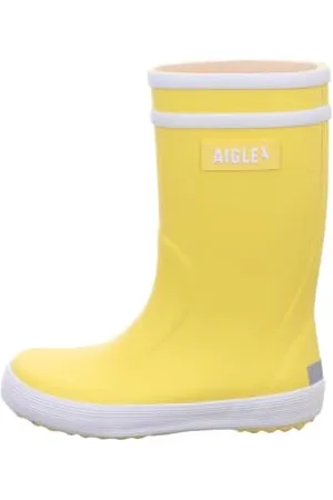 Aigle Orzeł Lolly Pop 2, Chłopięce buty przeciwdeszczowe Kinder, Żółty/Biały, 32 EU