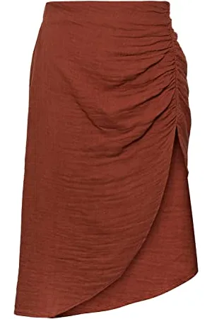 Pieces® PCSTINA HW HIGH Slit Skirt BC SWW, , M