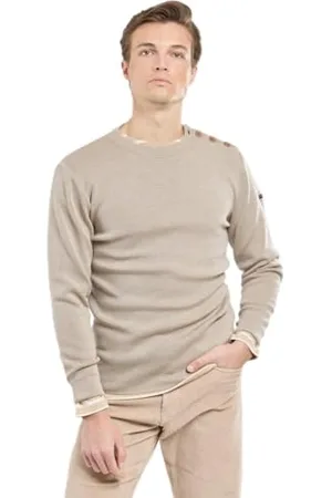 Armor.lux Sweter marynarski z wełny merynosów GOULENEZ, , XXL