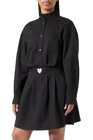 Moschino Damska sukienka z długim rękawem, czarna, rozmiar 44, , 44