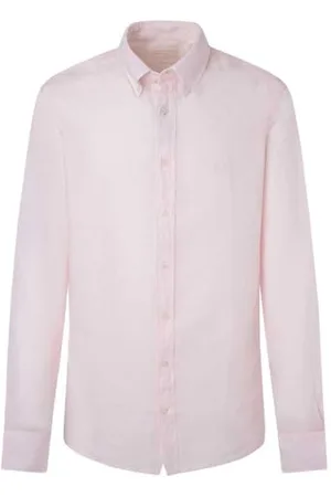 Hackett Hackett Garment Dye Linen B Long Sleeve Shirt S