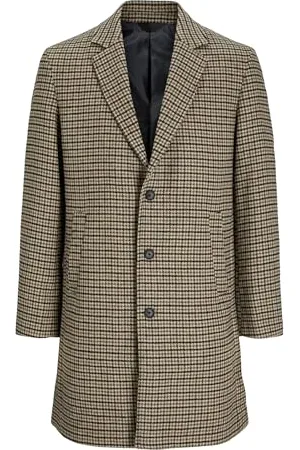 JACK & JONES Męski płaszcz wełniany, , L