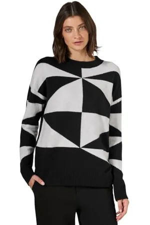 CECIL Cosy Geometric Intarsia, , M
