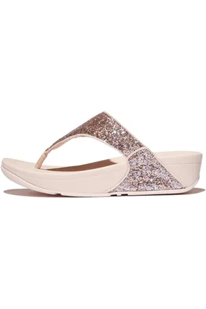 FitFlop Damskie sandały LULU Multi-Tonal Glitter Toe-Post, Różowe, 3 UK, , 36 EU