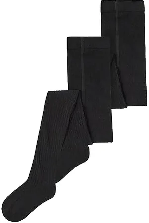NAME IT Unisex Baby NKNPANTYHOSE Rib 2P NOOS rajstopy, czarne, rozmiar 74/80, , 74-80