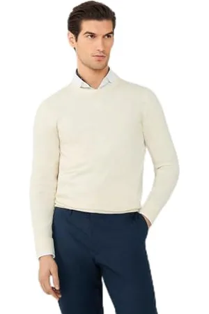 Hackett Męski sweter GMD Merino Silk Crew, , L