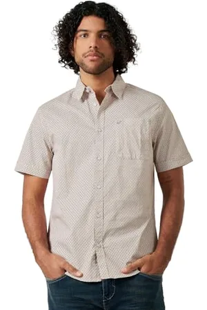 Kaporal 5 Al, koszula, model ronan, mężczyzna, wielbłąd, XL; krój slim fit, krótkie rękawy, kołnierz koszulowy, , XL