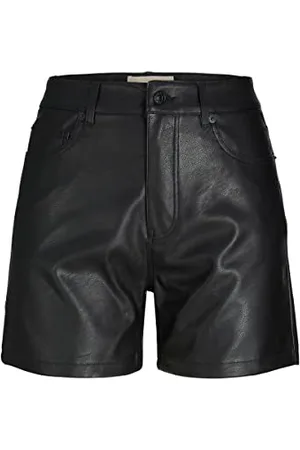 JACK & JONES Damskie szorty JJXX JXKENYA ze sztucznej skóry, czarne/szczegóły: matowe, S