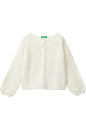 Benetton Sweter rozpinany dla dziewcząt i dziewcząt, , 5 lat