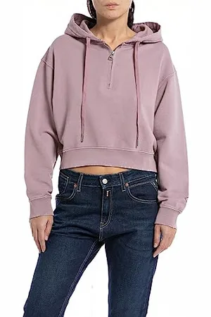 Replay Damska bluza z kapturem Cropped, , M
