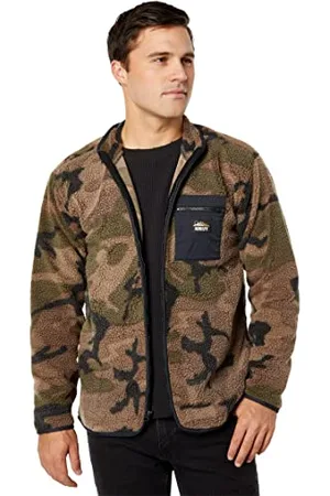 Hurley Męska bluza Boulder Camo Burrito z zamkiem błyskawicznym, oliwkowa zieleń, XXL, , XXL