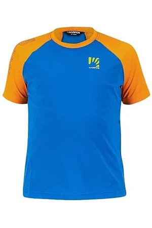 Karpos Koszulka dziecięca Lavaredo K Jersey uniseks, indygo B/pomarańczowy fluo, 8 lat
