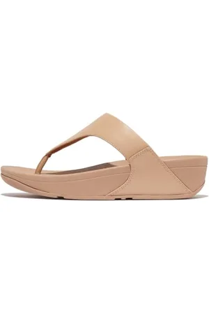 FitFlop Damskie skórzane sandały LULU, beżowe, 36 EU, , 36 EU