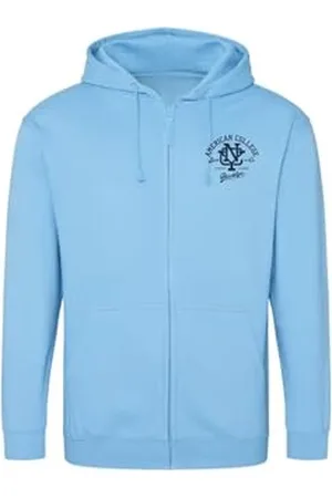 American College Bluza sweter z nadrukiem ciepłe ubrania mieszane mężczyźni i kobiety na co dzień model ACSZW6 Sky Blue XL, , XL