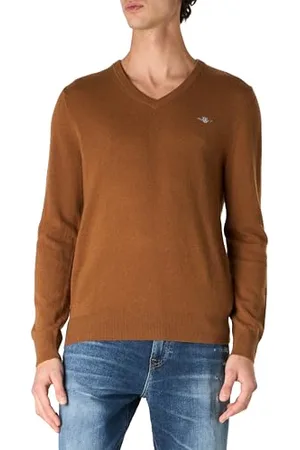 GANT Extrafine Lambswool dekolt w serek, , XXL