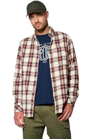 Kaporal 5 Al, koszula męska, regularny krój, długi rękaw, kołnierz koszula, model kirk, kolor czerwony, rozmiar 3XL, , 3XL