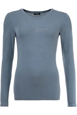 Emporio Armani Essential Studs Logo Long Sleeve Koszulka, , S